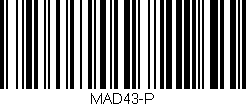 Código de barras (EAN, GTIN, SKU, ISBN): 'MAD43-P'