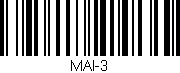 Código de barras (EAN, GTIN, SKU, ISBN): 'MAI-3'