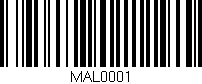 Código de barras (EAN, GTIN, SKU, ISBN): 'MAL0001'
