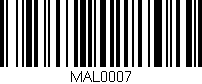 Código de barras (EAN, GTIN, SKU, ISBN): 'MAL0007'