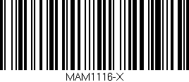 Código de barras (EAN, GTIN, SKU, ISBN): 'MAM1116-X'