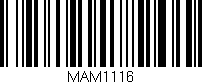 Código de barras (EAN, GTIN, SKU, ISBN): 'MAM1116'