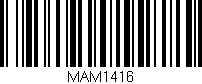 Código de barras (EAN, GTIN, SKU, ISBN): 'MAM1416'