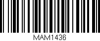 Código de barras (EAN, GTIN, SKU, ISBN): 'MAM1436'