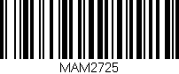 Código de barras (EAN, GTIN, SKU, ISBN): 'MAM2725'