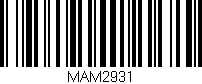 Código de barras (EAN, GTIN, SKU, ISBN): 'MAM2931'