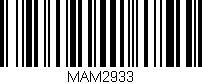 Código de barras (EAN, GTIN, SKU, ISBN): 'MAM2933'