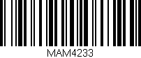 Código de barras (EAN, GTIN, SKU, ISBN): 'MAM4233'