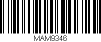Código de barras (EAN, GTIN, SKU, ISBN): 'MAM9346'