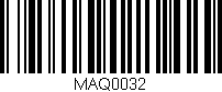 Código de barras (EAN, GTIN, SKU, ISBN): 'MAQ0032'