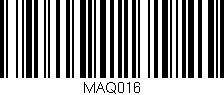 Código de barras (EAN, GTIN, SKU, ISBN): 'MAQ016'