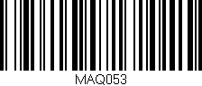 Código de barras (EAN, GTIN, SKU, ISBN): 'MAQ053'