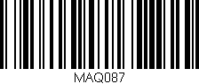 Código de barras (EAN, GTIN, SKU, ISBN): 'MAQ087'