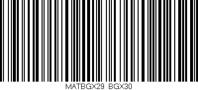 Código de barras (EAN, GTIN, SKU, ISBN): 'MATBGX29/BGX30'