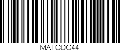 Código de barras (EAN, GTIN, SKU, ISBN): 'MATCDC44'