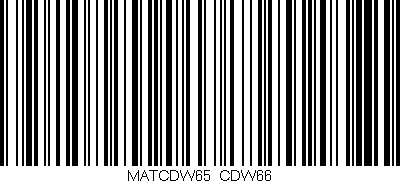 Código de barras (EAN, GTIN, SKU, ISBN): 'MATCDW65/CDW66'