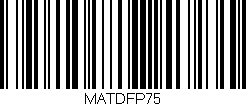 Código de barras (EAN, GTIN, SKU, ISBN): 'MATDFP75'