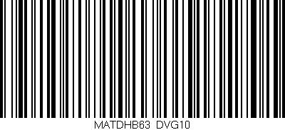 Código de barras (EAN, GTIN, SKU, ISBN): 'MATDHB63/DVG10'