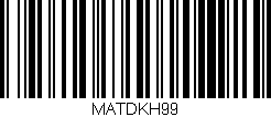 Código de barras (EAN, GTIN, SKU, ISBN): 'MATDKH99'