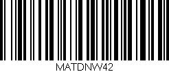 Código de barras (EAN, GTIN, SKU, ISBN): 'MATDNW42'