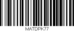 Código de barras (EAN, GTIN, SKU, ISBN): 'MATDPK77'