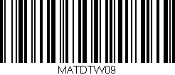 Código de barras (EAN, GTIN, SKU, ISBN): 'MATDTW09'