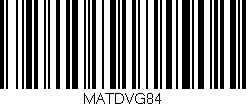 Código de barras (EAN, GTIN, SKU, ISBN): 'MATDVG84'