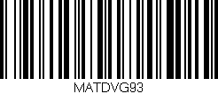 Código de barras (EAN, GTIN, SKU, ISBN): 'MATDVG93'