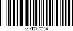 Código de barras (EAN, GTIN, SKU, ISBN): 'MATDVG94'