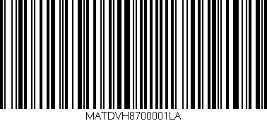 Código de barras (EAN, GTIN, SKU, ISBN): 'MATDVH8700001LA'