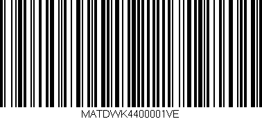 Código de barras (EAN, GTIN, SKU, ISBN): 'MATDWK4400001VE'