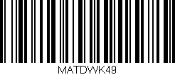Código de barras (EAN, GTIN, SKU, ISBN): 'MATDWK49'