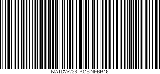 Código de barras (EAN, GTIN, SKU, ISBN): 'MATDWV36/ROBINFBR18'