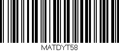 Código de barras (EAN, GTIN, SKU, ISBN): 'MATDYT58'