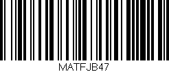 Código de barras (EAN, GTIN, SKU, ISBN): 'MATFJB47'