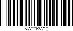 Código de barras (EAN, GTIN, SKU, ISBN): 'MATFKW12'