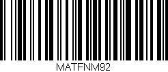 Código de barras (EAN, GTIN, SKU, ISBN): 'MATFNM92'