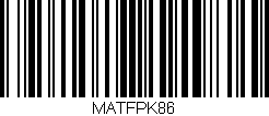 Código de barras (EAN, GTIN, SKU, ISBN): 'MATFPK86'