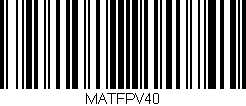 Código de barras (EAN, GTIN, SKU, ISBN): 'MATFPV40'