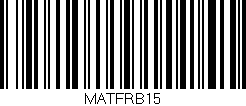 Código de barras (EAN, GTIN, SKU, ISBN): 'MATFRB15'