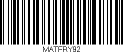 Código de barras (EAN, GTIN, SKU, ISBN): 'MATFRY92'