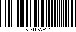 Código de barras (EAN, GTIN, SKU, ISBN): 'MATFVW27'