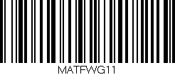 Código de barras (EAN, GTIN, SKU, ISBN): 'MATFWG11'