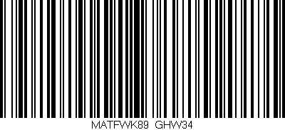 Código de barras (EAN, GTIN, SKU, ISBN): 'MATFWK89/GHW34'