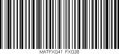Código de barras (EAN, GTIN, SKU, ISBN): 'MATFXG41/FXG38'