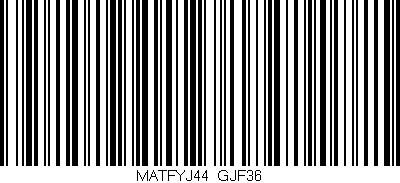 Código de barras (EAN, GTIN, SKU, ISBN): 'MATFYJ44/GJF36'