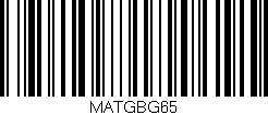Código de barras (EAN, GTIN, SKU, ISBN): 'MATGBG65'