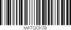 Código de barras (EAN, GTIN, SKU, ISBN): 'MATGCK39'