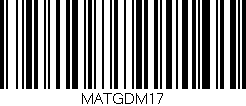 Código de barras (EAN, GTIN, SKU, ISBN): 'MATGDM17'
