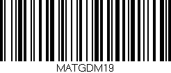 Código de barras (EAN, GTIN, SKU, ISBN): 'MATGDM19'